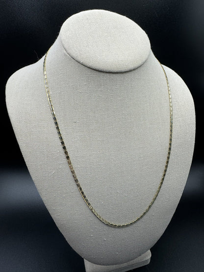 22” 14k Gold Two-Tone Flat Valentino 2.5mm 8.0g