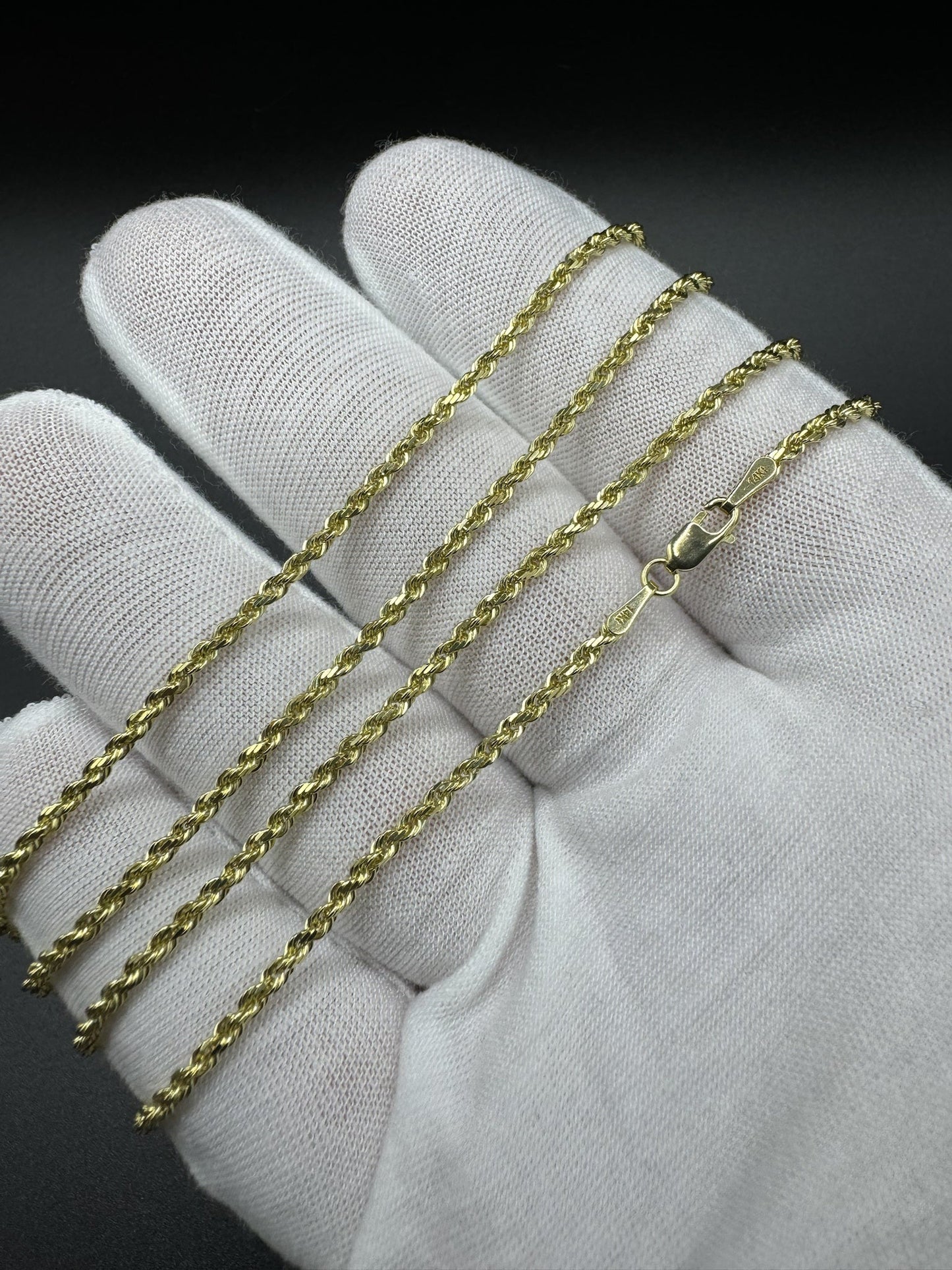 22” 14k Yellow Gold Rope 2mm 8.12g