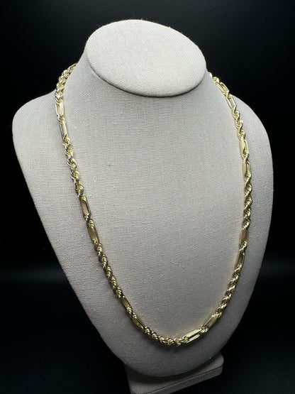 24” 10k Yellow Gold Figarope Milano 5.5mm 47.8g