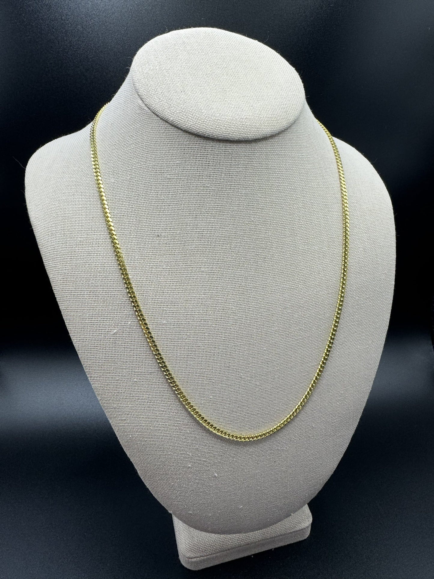 22” 14k Yellow Gold Cuban 3mm 16.11g