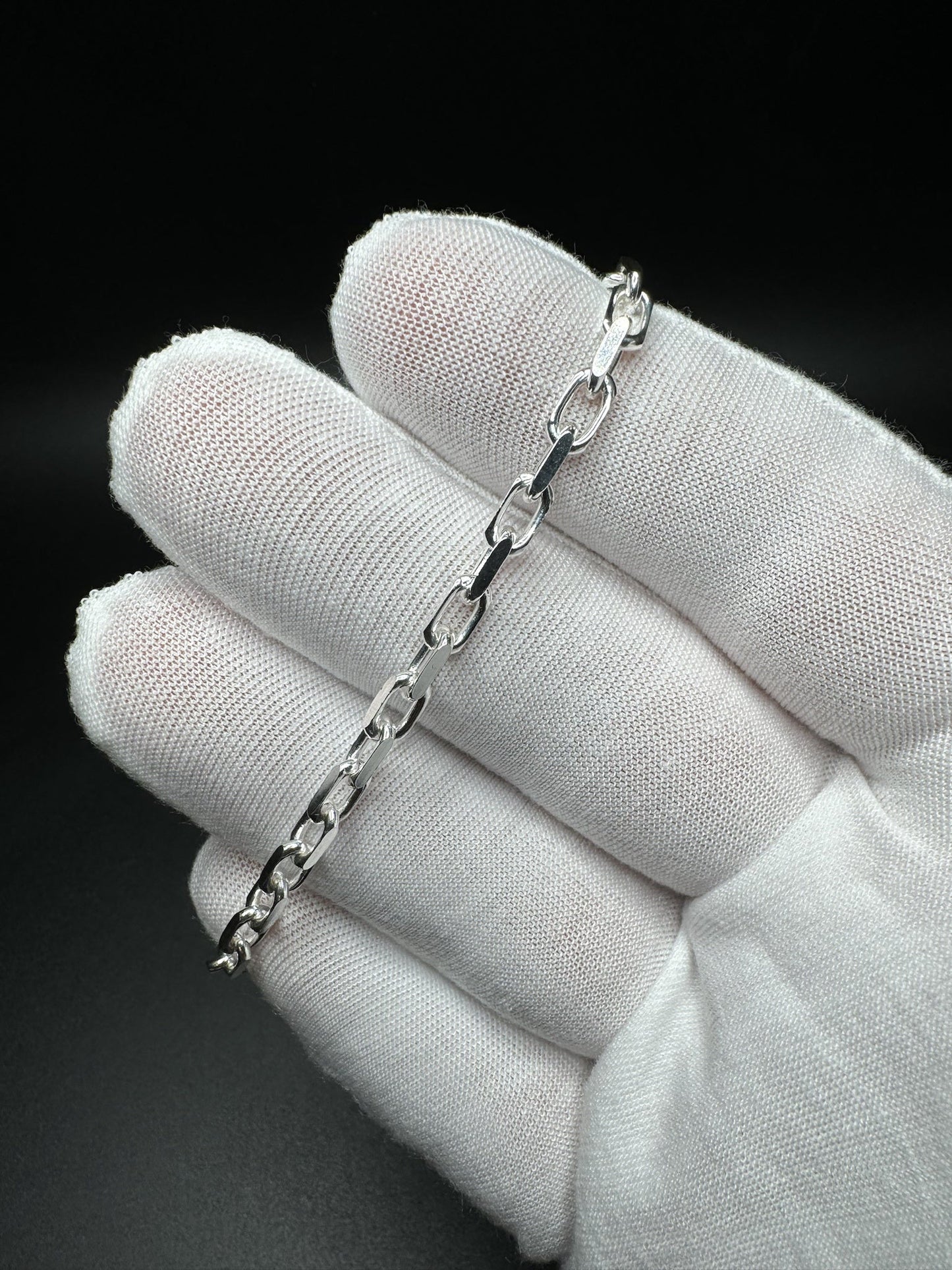3.5mm Silver Heavy Link chains/ bracelets