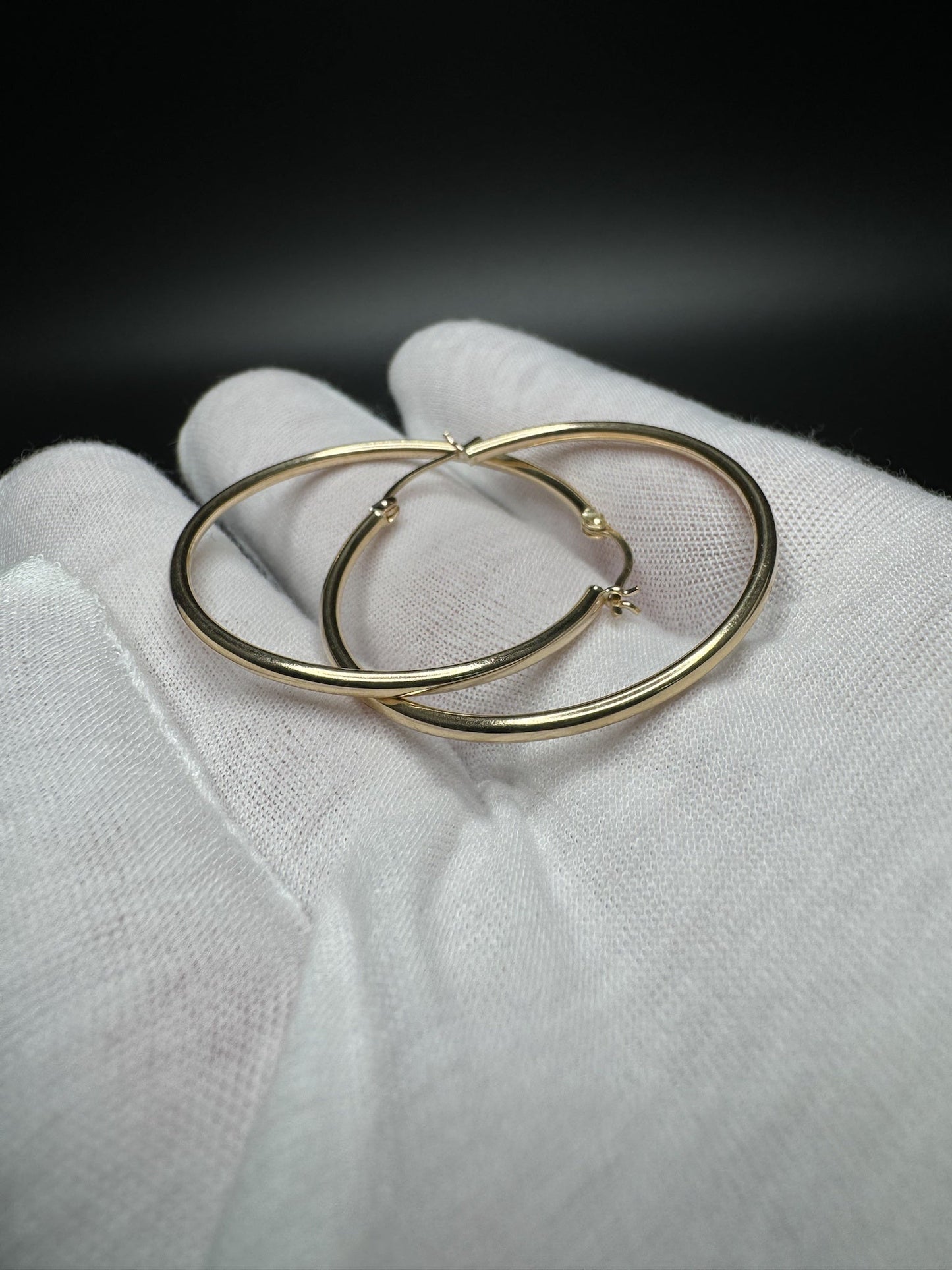 40mm 14k Yellow Gold Hoops 2.7g