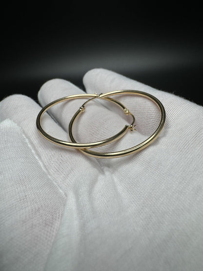 40mm 14k Yellow Gold Hoops 2.7g
