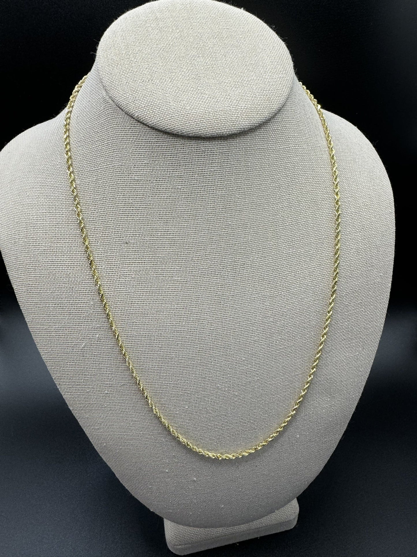 22” 14k Yellow Gold Rope 2.5mm 10.75g