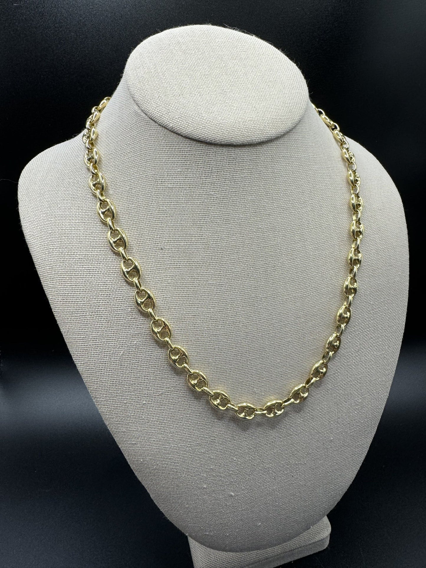 20” 14k Yellow Gold Puff Mariner 8mm 24.23g