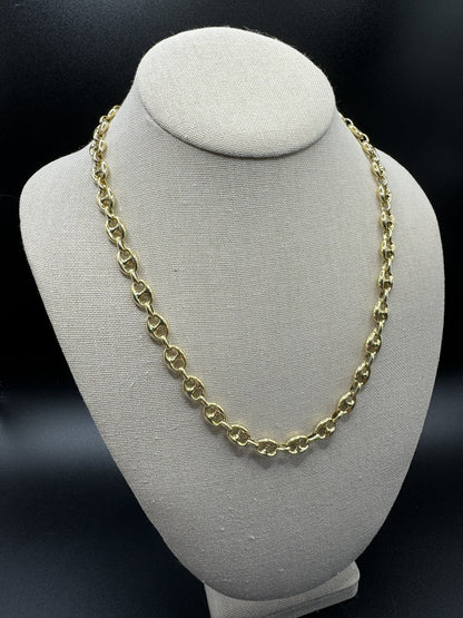 20” 14k Yellow Gold Puff Mariner 8mm 24.3g