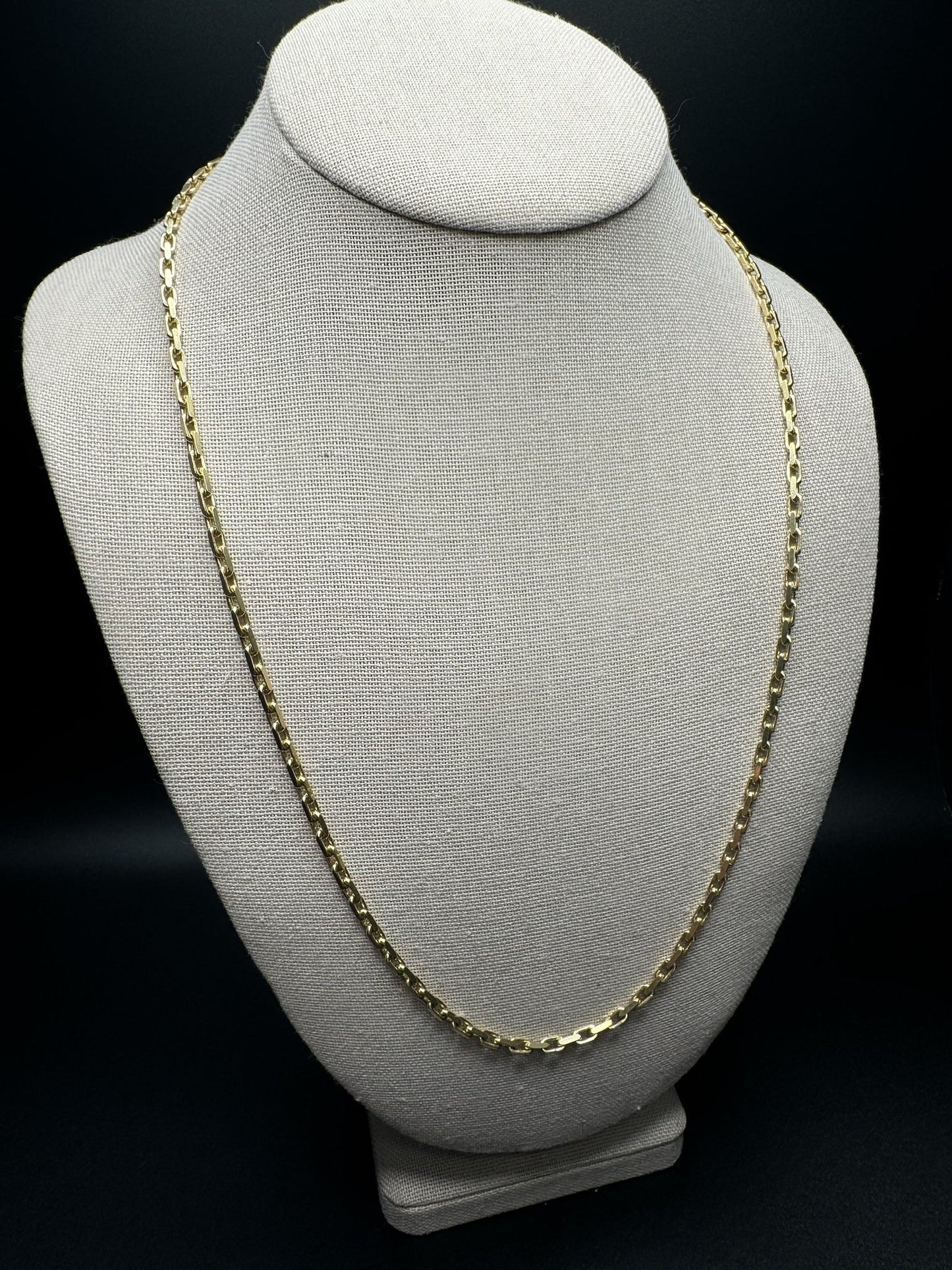 24” 14k Yellow Gold Herme$ Link 3mm 24.13g
