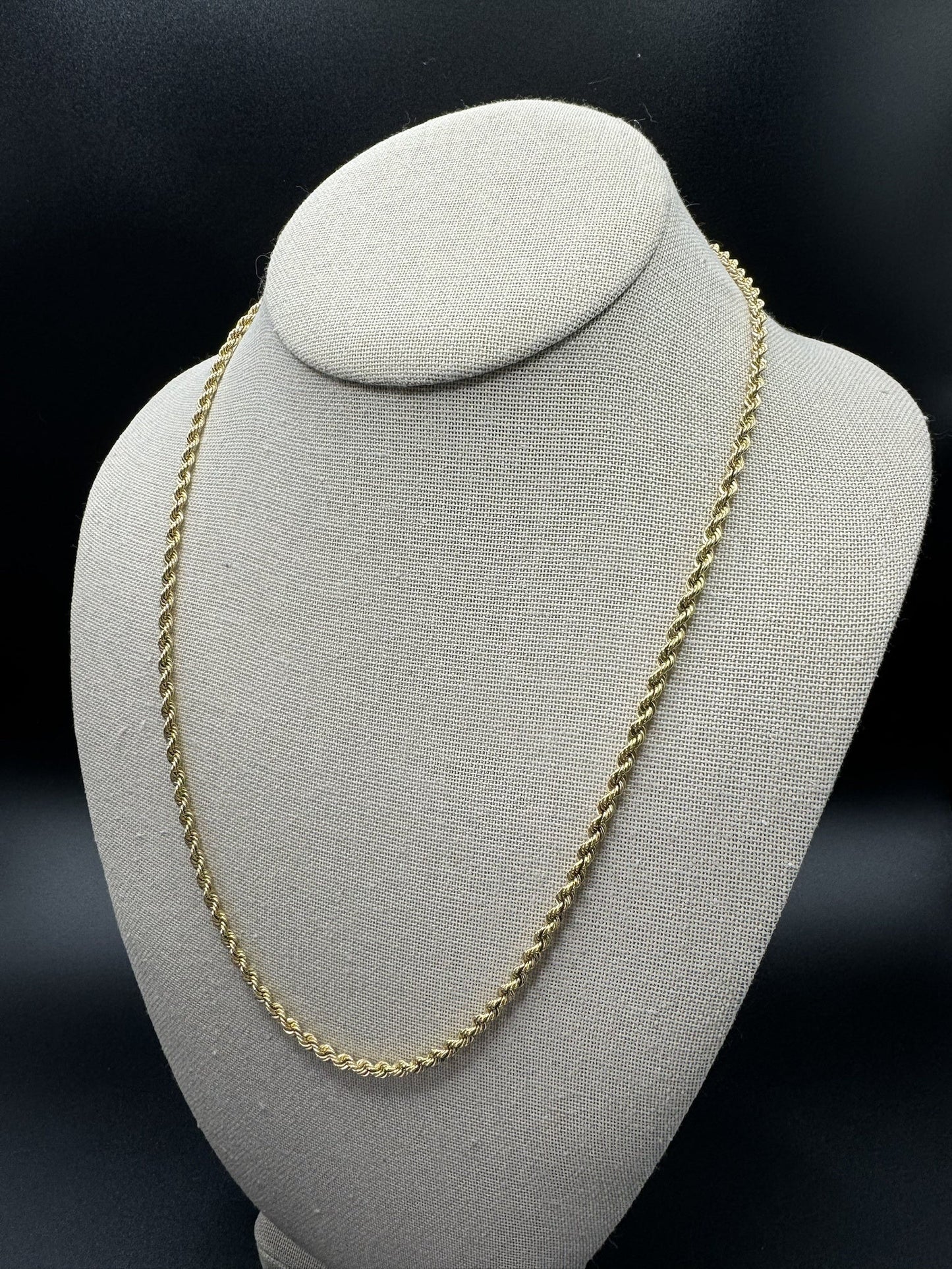 22” 14k Yellow Gold Rope 3mm 18.05g