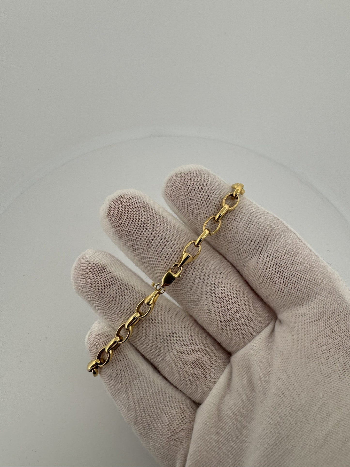 7.5” 14k Yellow Gold Fancy Paperclip 6mm 4.7g