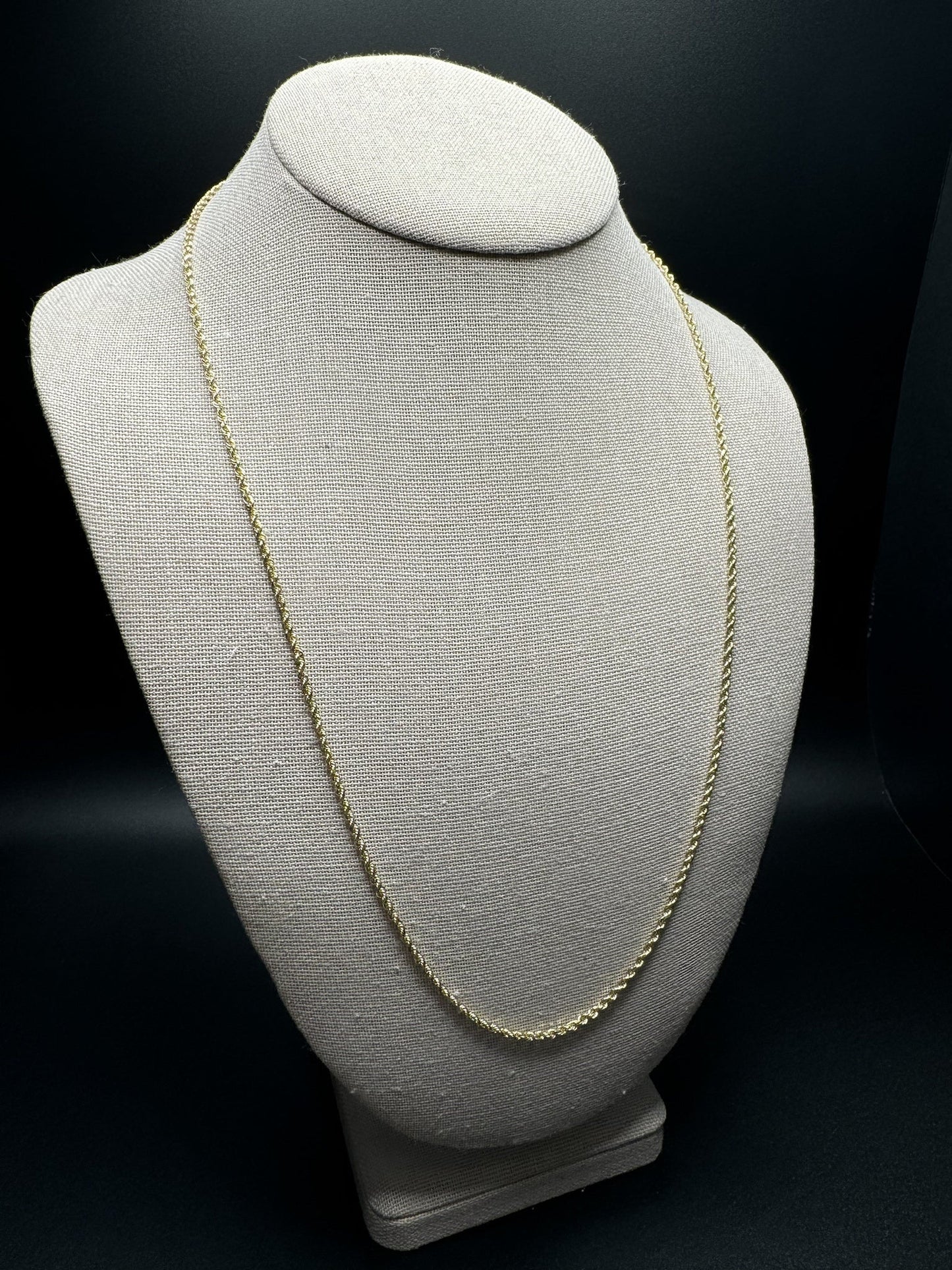 24” 14k Yellow Gold Rope 2mm 6.93g