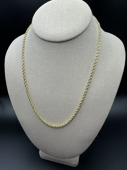 20” 14k Yellow Gold Rope 2.8mm 15.1g