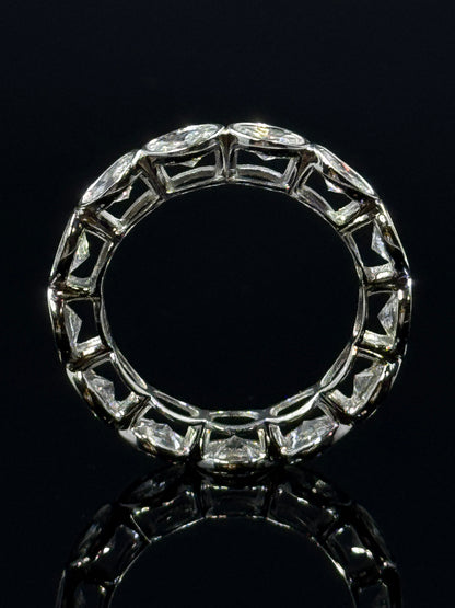 14k Gold 2.40ctw Lab-Grown Diamond Bezel-Set Eternity Band – White or Yellow Gold