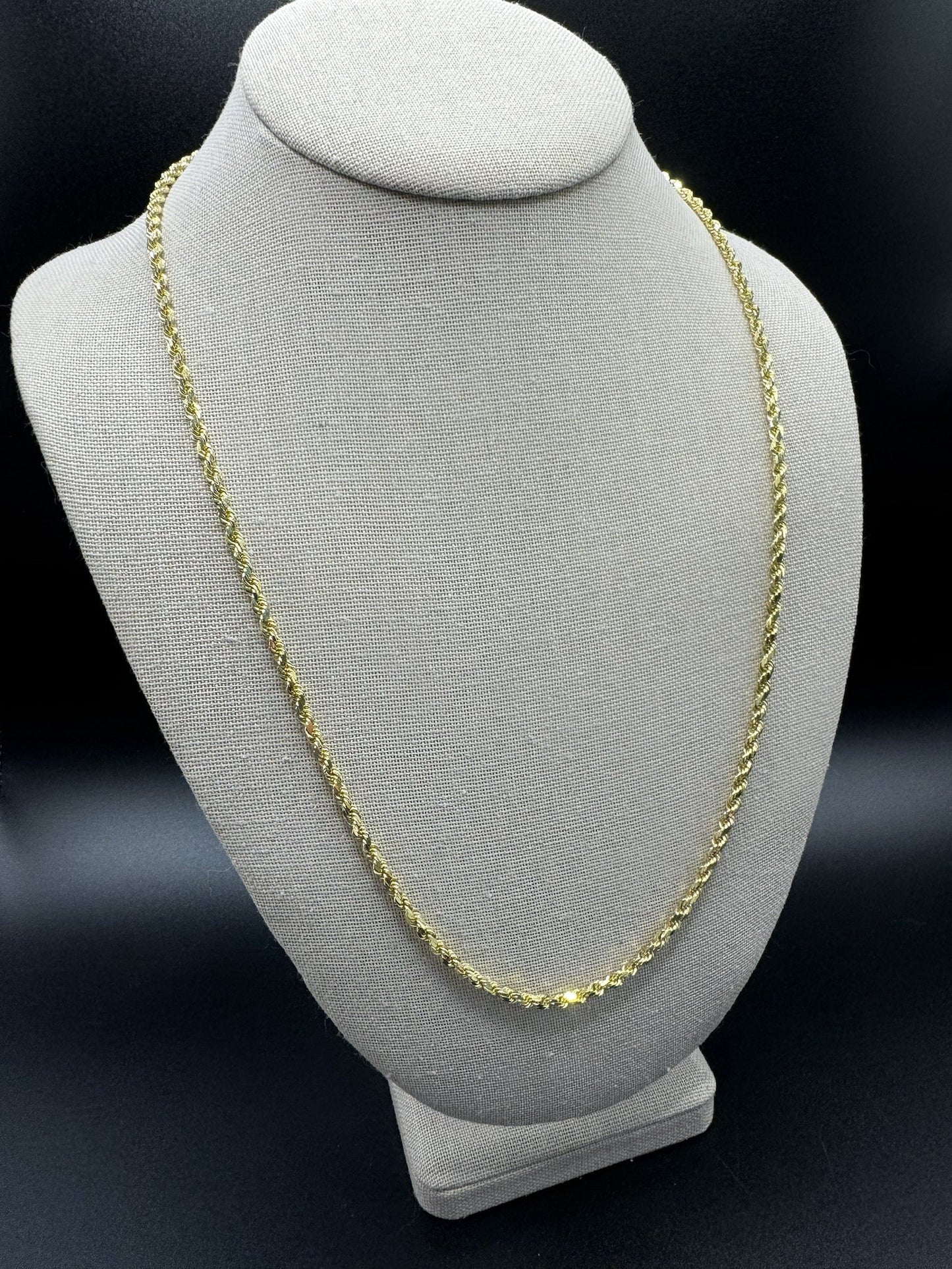 24” 10k Yellow Gold Rope 3mm 8.8g