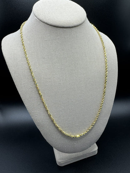 24” 10k Yellow Gold Rope 3mm 8.8g