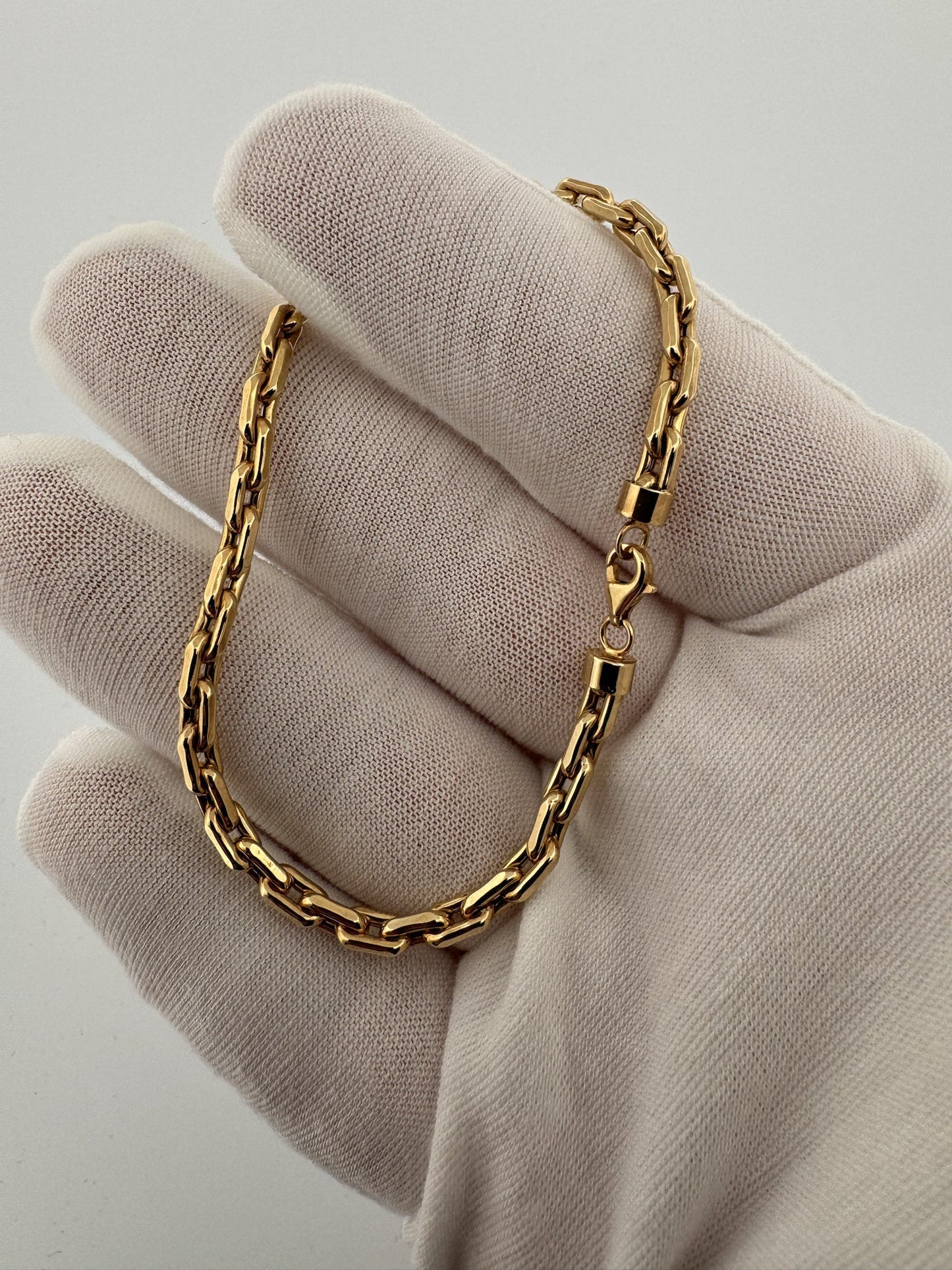 7.5” 14k Yellow Gold Herme$ Link 3.5mm 5.0g