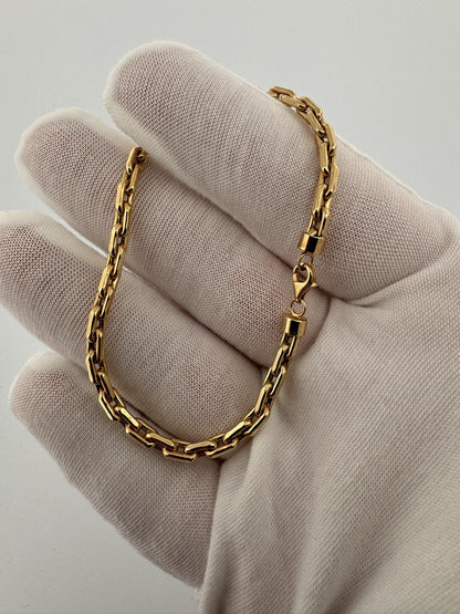 7.5” 14k Yellow Gold Herme$ Link 3.5mm 5.0g