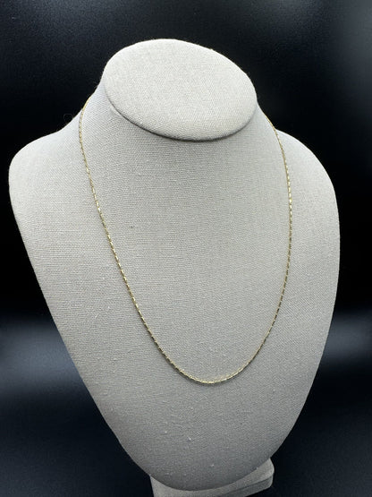 20” 14k Yellow Gold Fancy Italian Link 1.3mm 4.44g