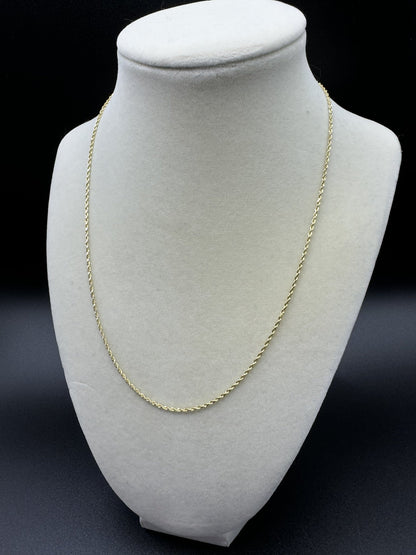 18” 14k Yellow Gold Rope 1.5mm 3.5g