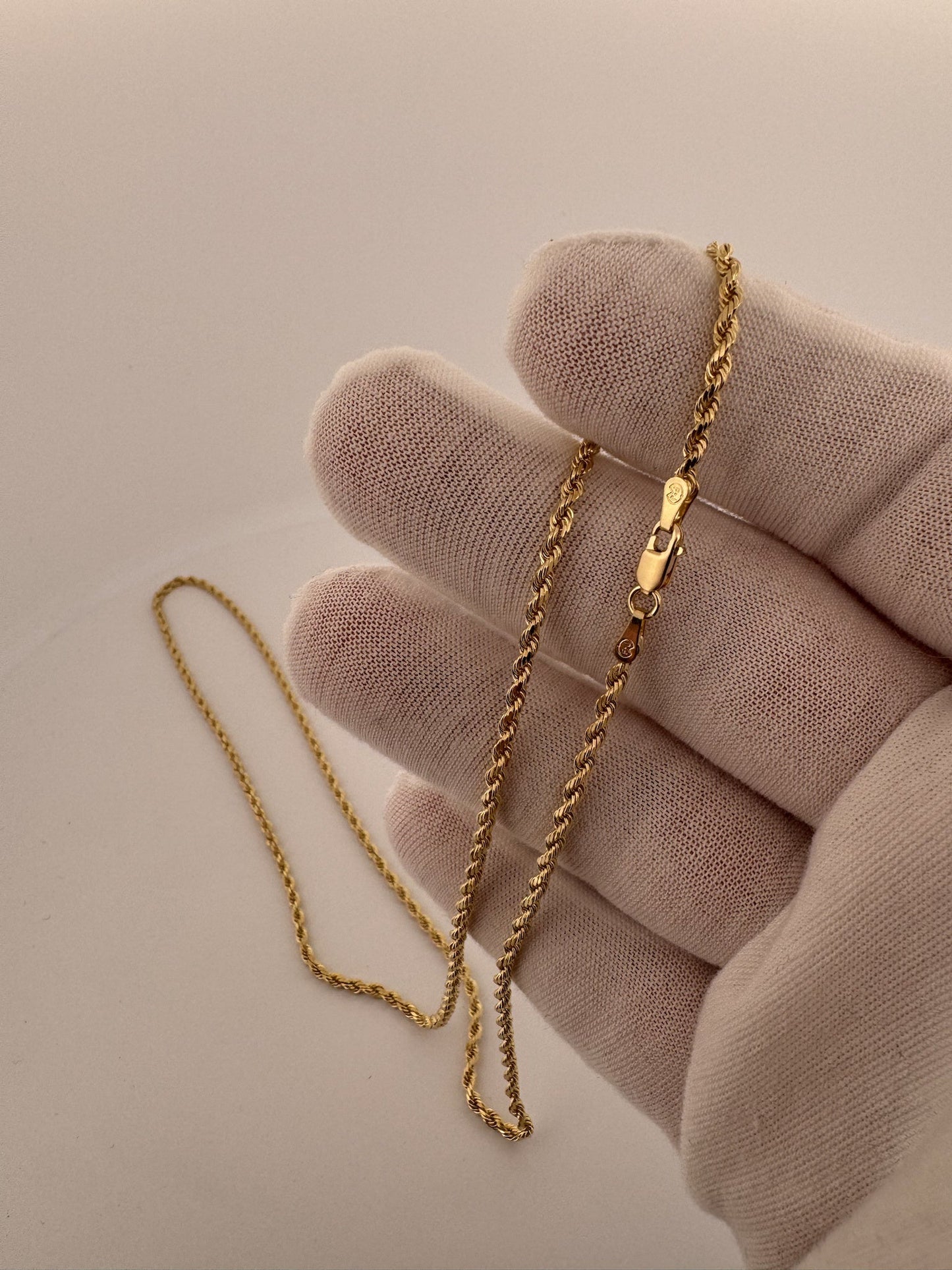 22” 14k Yellow Gold Rope 2.2mm 10.4g