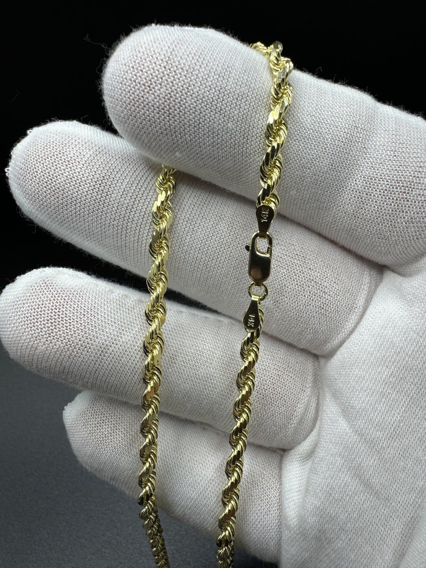 26” 14k Yellow Gold Rope 3.5mm 33.2g