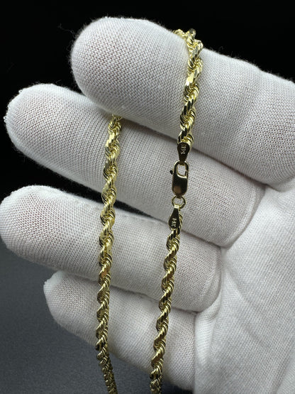 26” 14k Yellow Gold Rope 3.5mm 33.2g