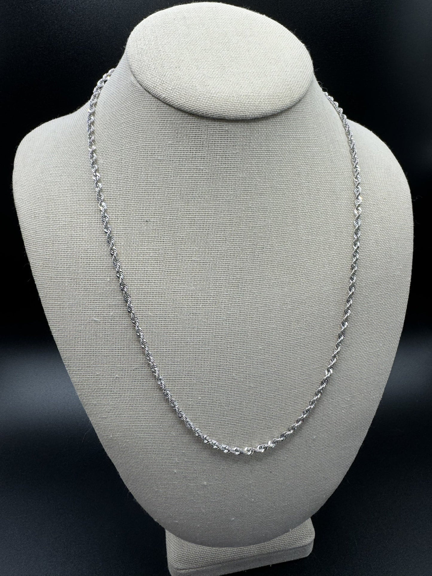 22” 10k White Gold Rope 2.7mm 4.41g