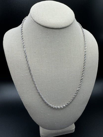 22” 10k White Gold Rope 2.7mm 4.41g