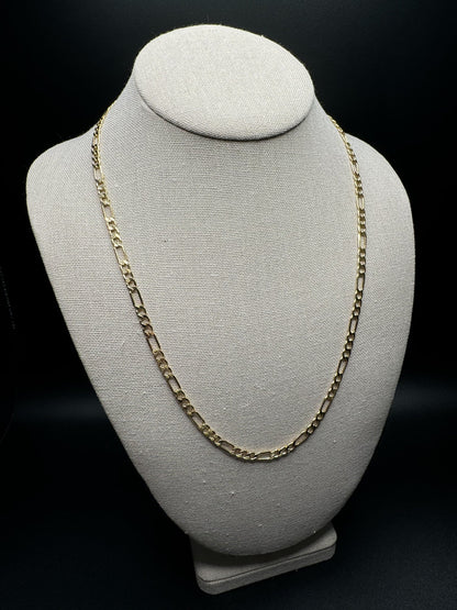 22” 14k Yellow Gold Figaro 4mm 8.0g