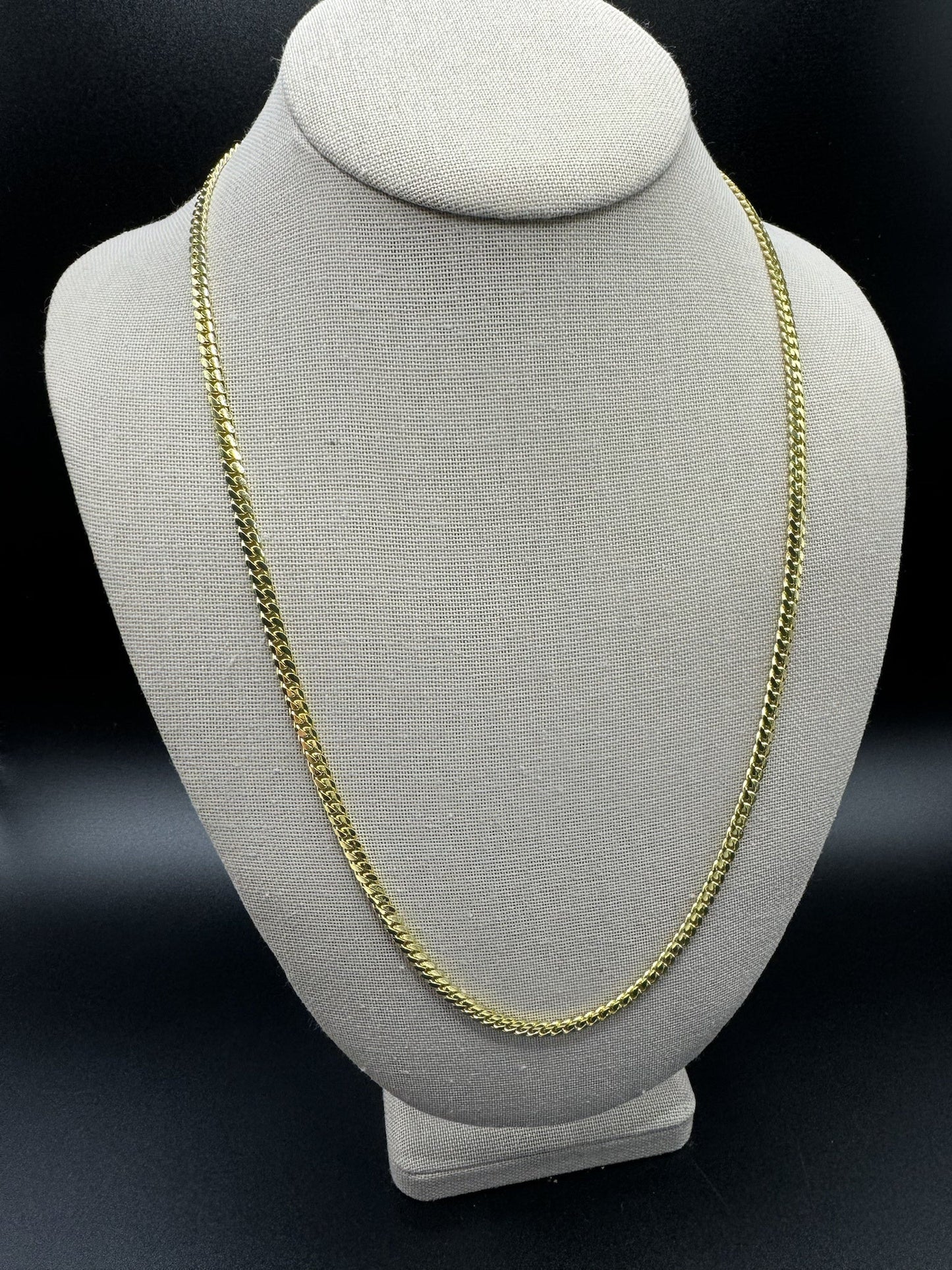 24” 14k Yellow Gold Cuban 4mm 28.2g (lobster clasp)