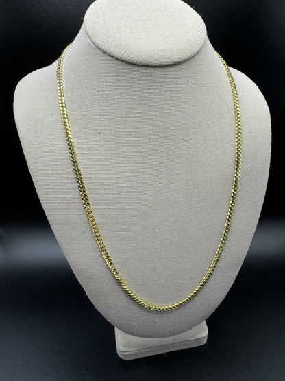 24” 14k Yellow Gold Cuban 4mm 28.2g (lobster clasp)