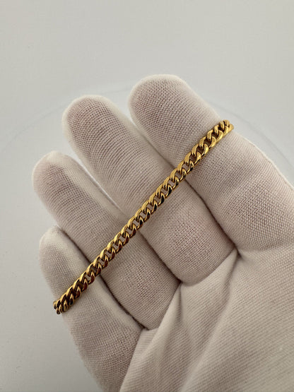 7.5” 14k Yellow Gold Cuban 4.5mm 4.31g