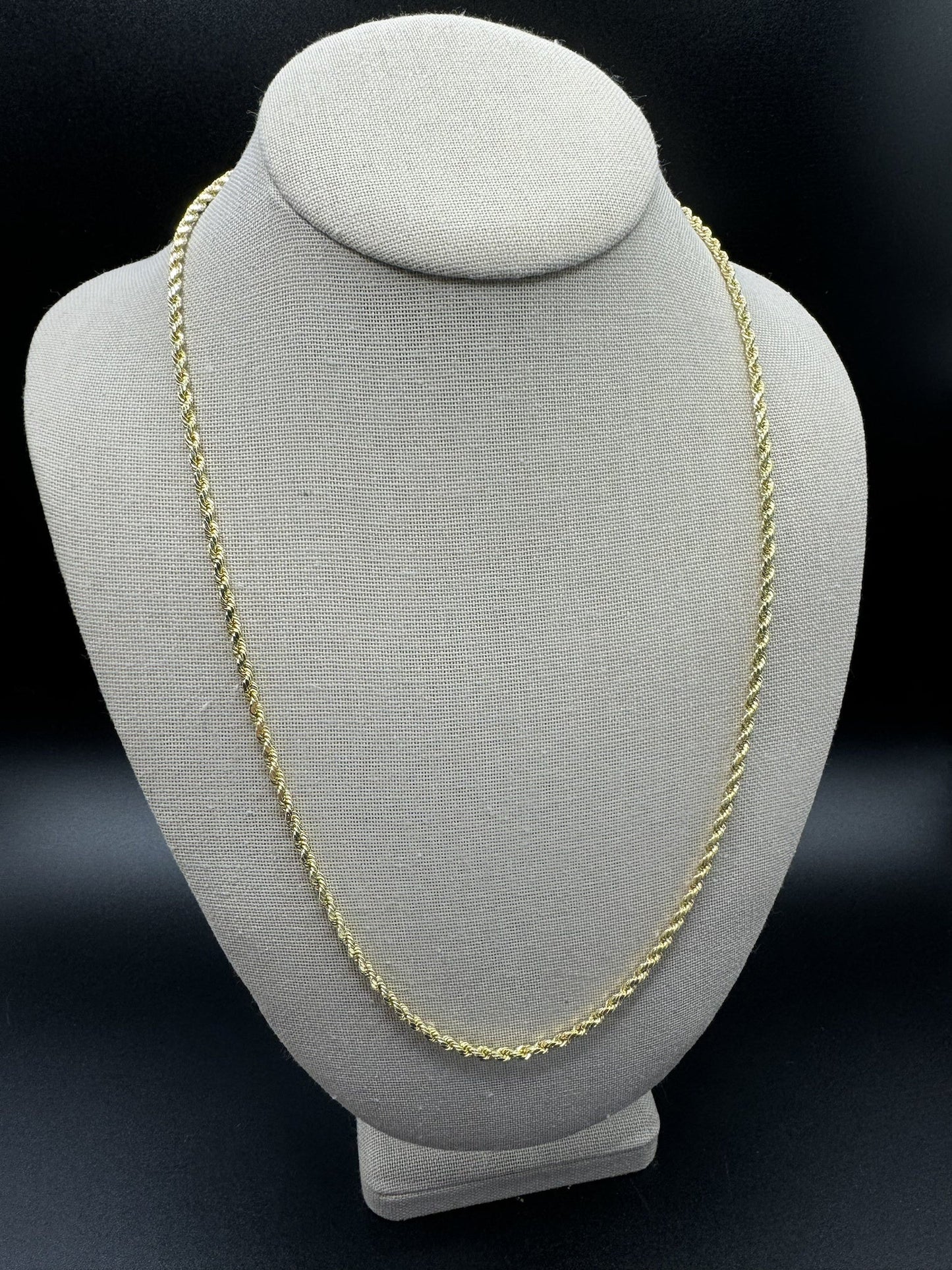 24” 14k Yellow Gold Rope 2.5mm 6.6g