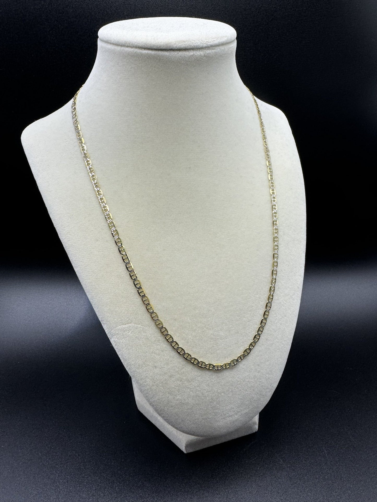 20” 14k Yellow Gold Diamond Cut Curb 3mm 6.64g