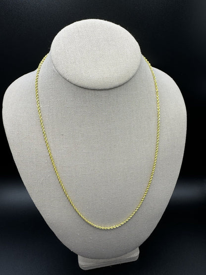22” 14k Yellow Gold Rope 2.2mm 4.65g