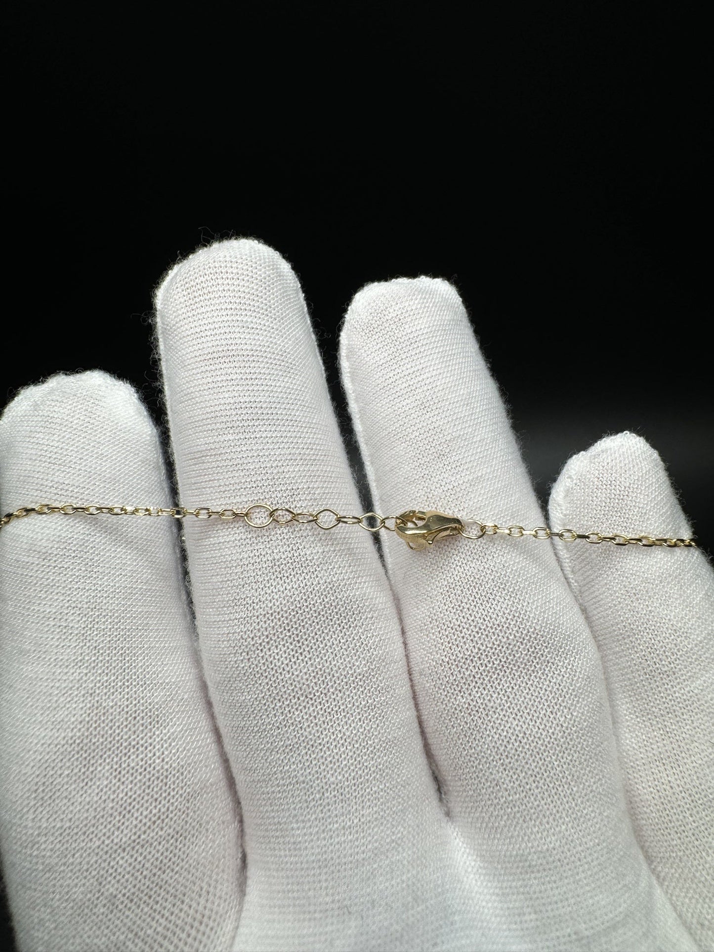 7-8” 14k Yellow Gold One Clover Bracelet 14mm 3.1g