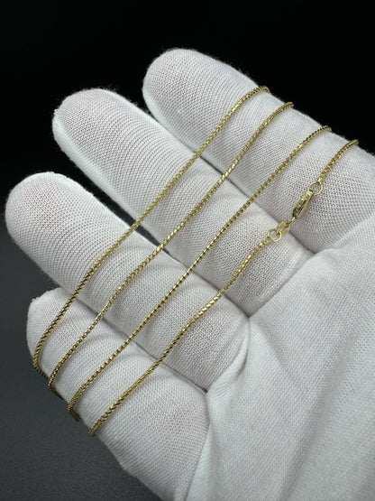22” 14k Yellow Gold Franco 1.3mm 3.93g