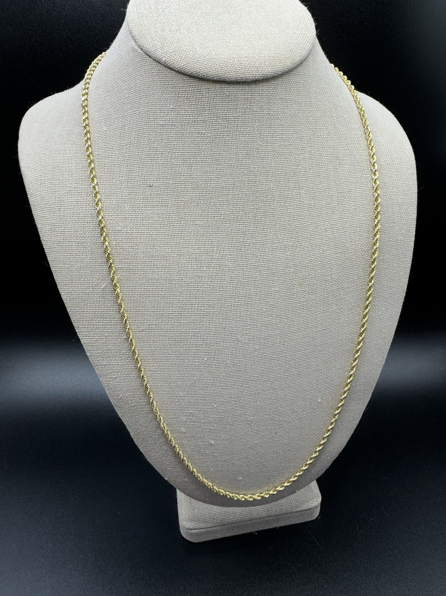 26” 14k Yellow Gold Rope 2.7mm 17.8g