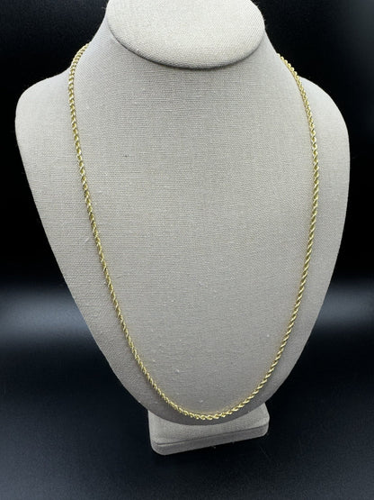 26” 14k Yellow Gold Rope 2.7mm 17.8g