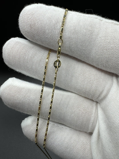 20” 14k Yellow Gold Fancy Italian Link 1.3mm 4.44g