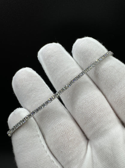 7.25” Platinum 3.5ctw VS/VVS Lab Diamond Tennis Bracelet 2.3mm 11.5g
