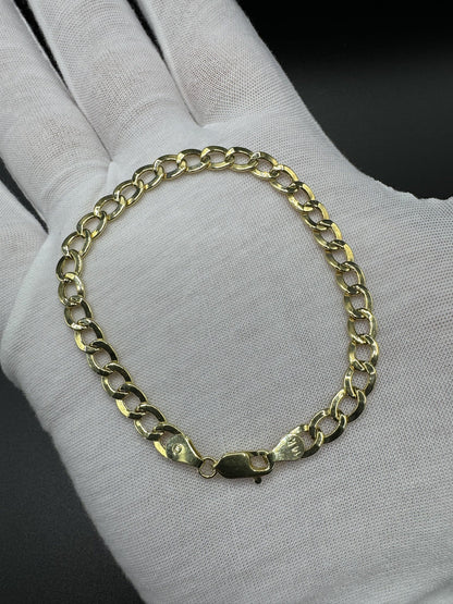 7.5” 14k Yellow Gold Curb Bracelet 6mm 4.34g