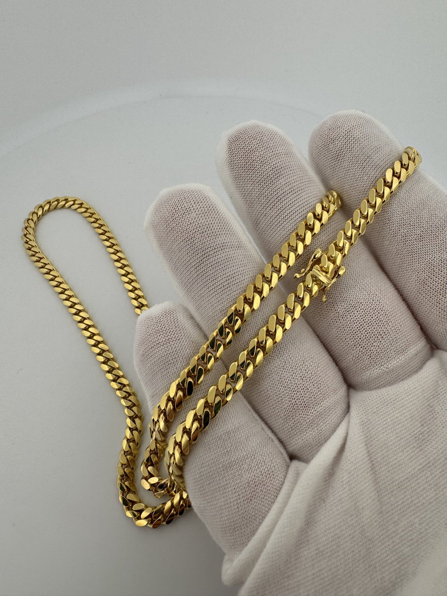 22” 14k Yellow Gold Cuban 5mm 43.53g