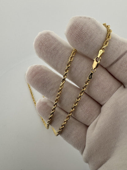 20” 14k Yellow Gold Rope 2.8mm 15.1g