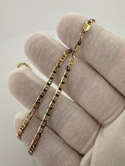 18” 14k Yellow Gold Mariner Link 3mm 7.2g