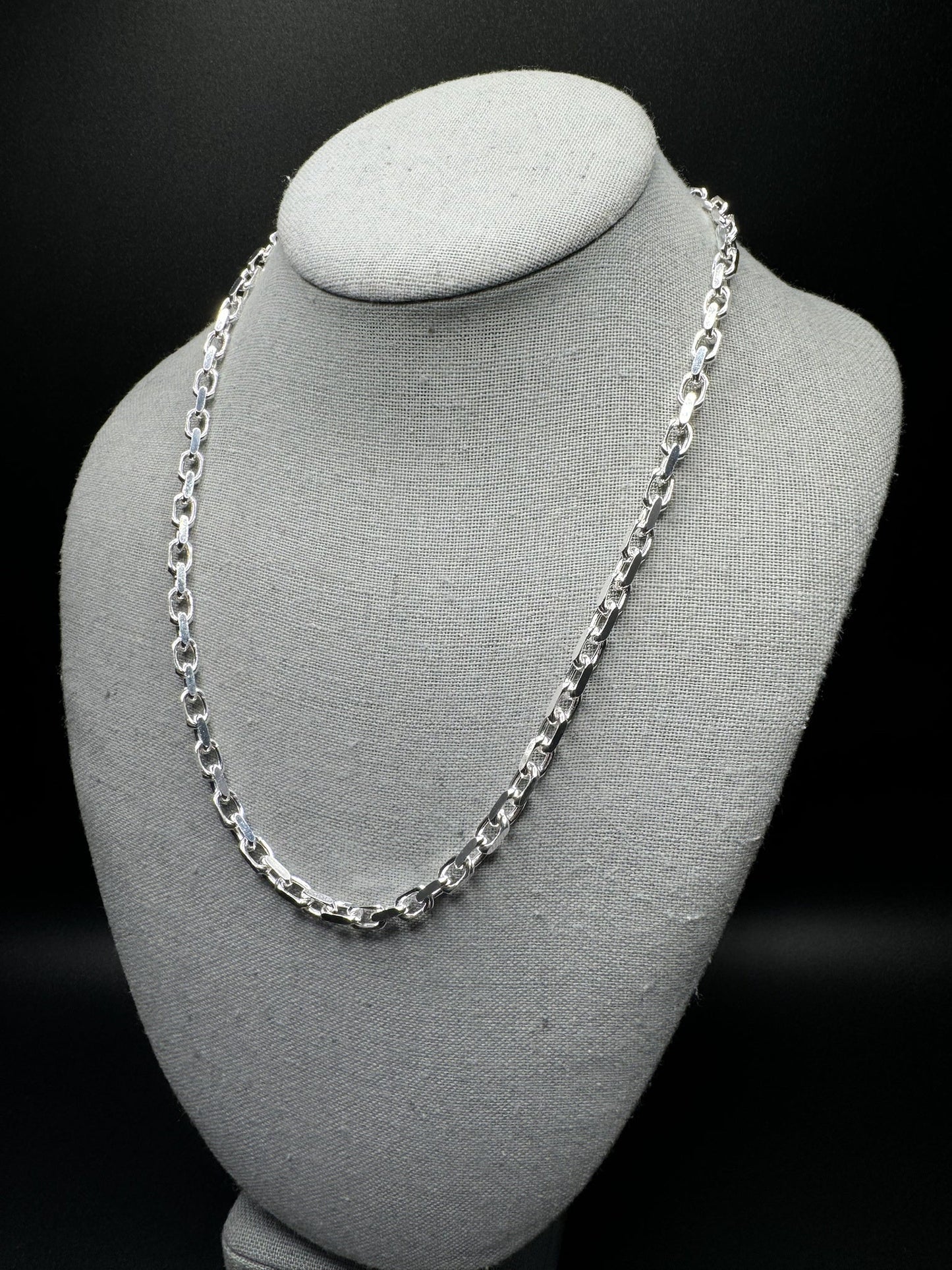 3.5mm Silver Heavy Link chains/ bracelets