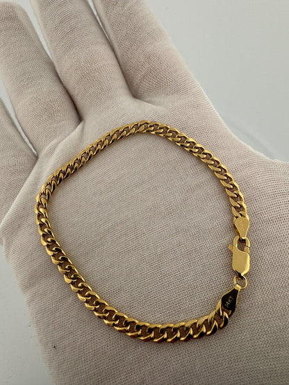 7.5” 14k Yellow Gold Cuban 4.5mm 4.31g