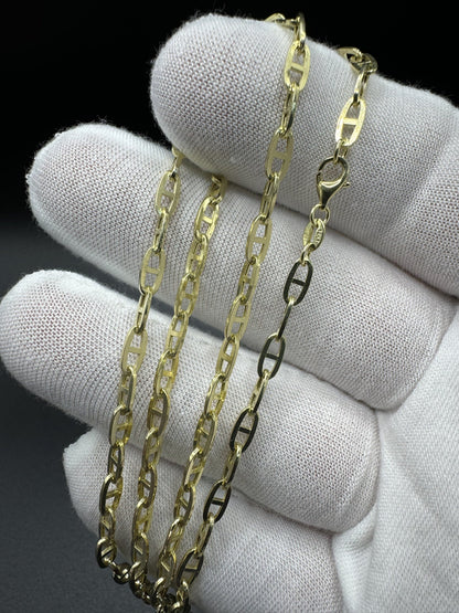 22” 14k Yellow Gold Mariner Link 3.5mm 5.85g