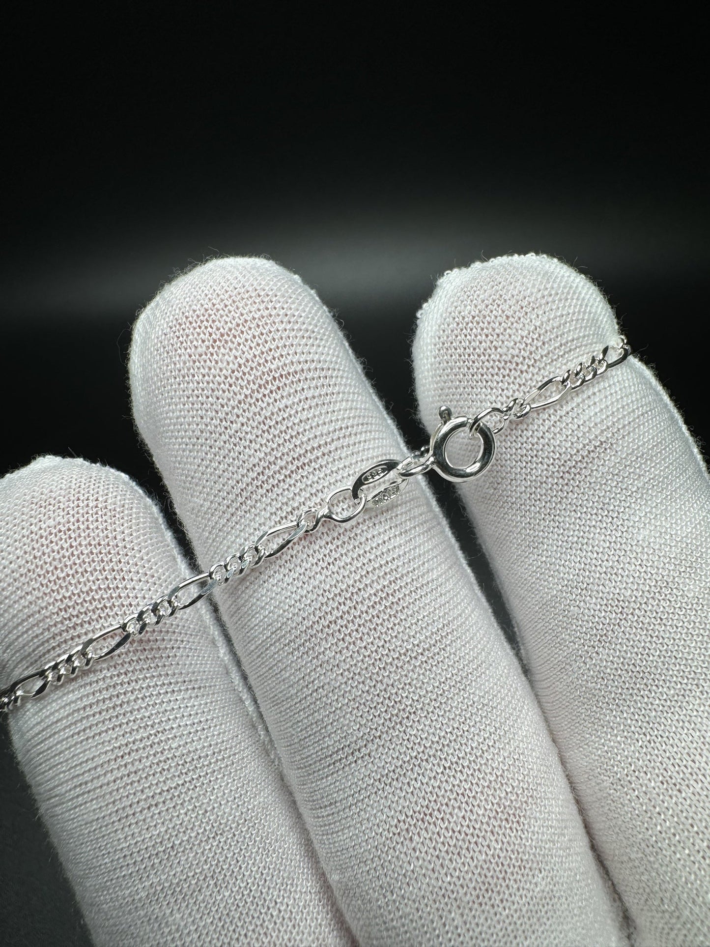6” Silver Figaro Baby ID Bracelet