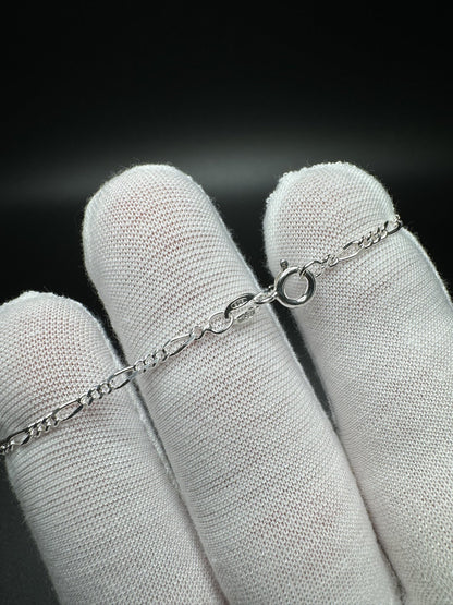 6” Silver Figaro Baby ID Bracelet