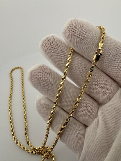 24” 14k Yellow Gold Rope 2.5mm 6.6g